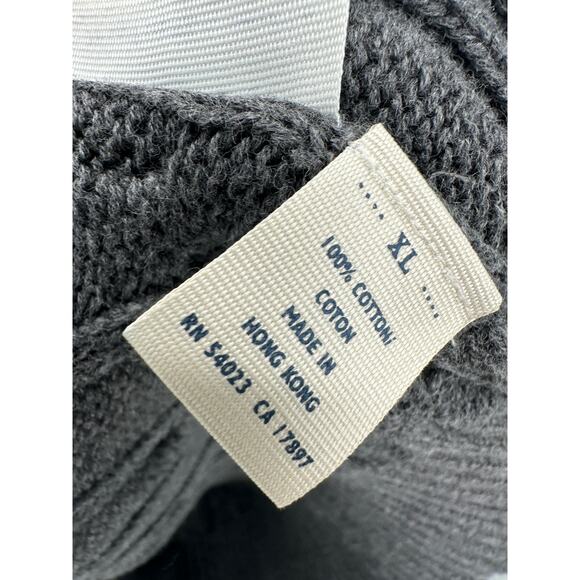 Old Navy Sweater Men XL Gray Fisherman Knit Crewneck Y2K 90s Vintage Pullover - Picture 7 of 7